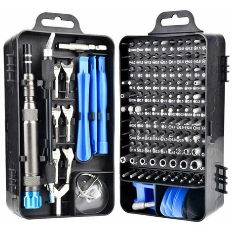 Kit Jeu Tournevis de Précision 135 en 1 Kit Outils Bricolage Electronique de Réparation Pour Smartphone,Pc ordinateur portable,iPhone,Macbook, Lunettes,Laptop,Montre Jouets Bijoux
