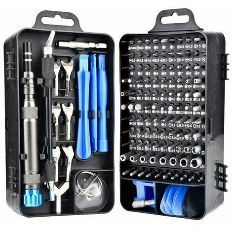 Kit Jeu Tournevis de Précision 135 en 1 Kit Outils Bricolage Electronique de Réparation Pour Smartphone,Pc ordinateur portable,iPhone,Macbook, Lunettes,Laptop,Montre Jouets Bijoux