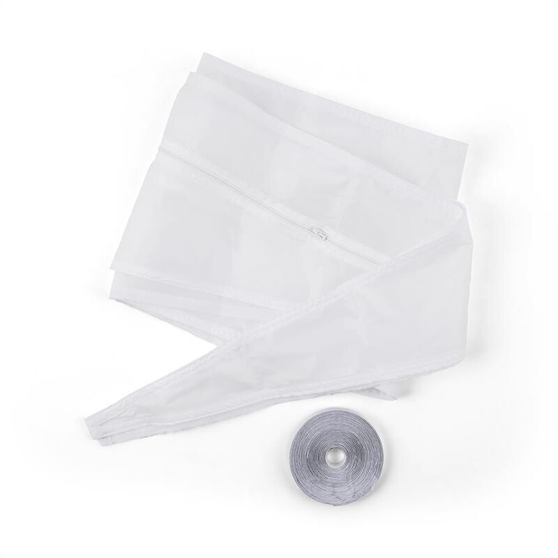 Kit joint de fenêtre 3,9 m fermeture à glissière bande autoagrippante blanc
