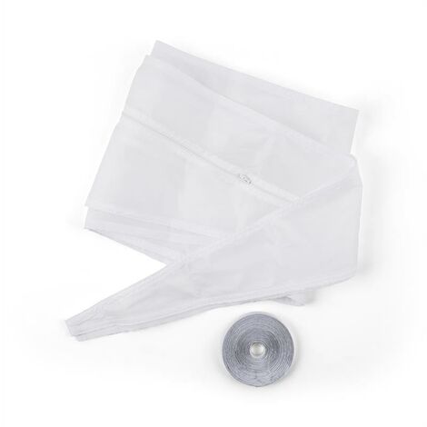 Kit joint de fenêtre Klarstein 3,9 m fermeture à glissière bande autoagrippante blanc - Blanc - Blanc