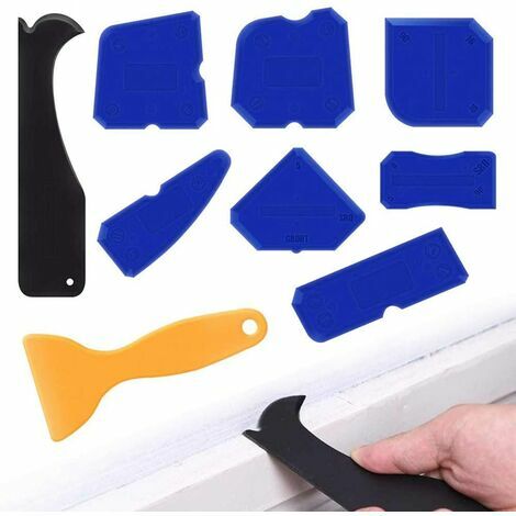 Kit Joint Silicone, Finition de Joint Silicone, Lisseur Joint Silicone de Lissage Outil de Calfeutrage Coulis Outils de Finition pour Salle de Bain