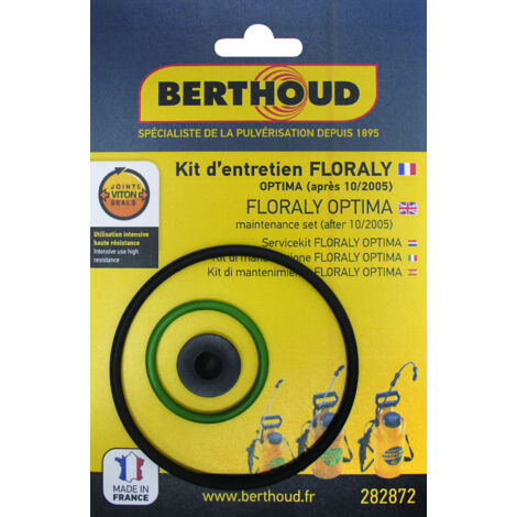 Berthoud – Kit d'entretien pulvérisateur Floraly Optima – Joints de pompe compatibles après 2005 – Fabriqué en France – Accessoire professionnel