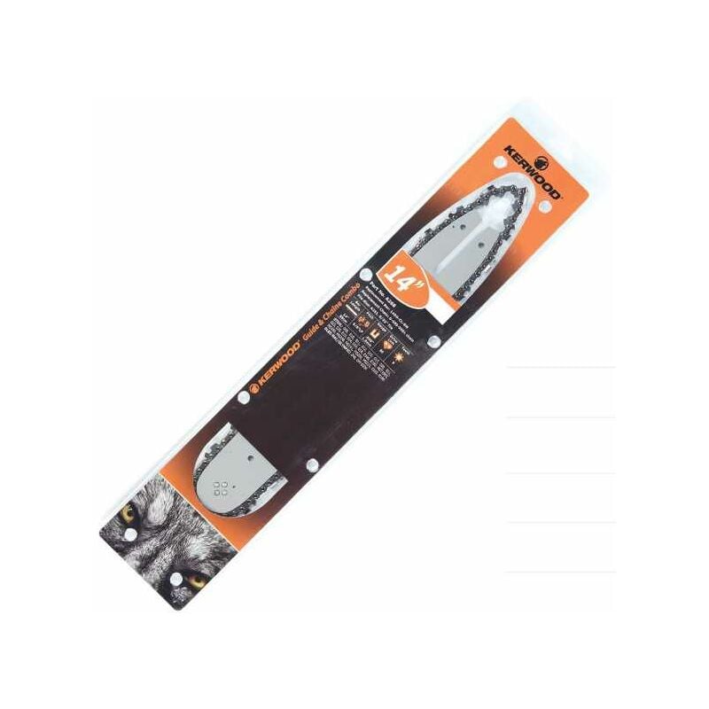 Kerwood - Kit guide + chaîne tronçonneuse 35 cm, 3/8'LP 1,3 mm. 50 maillons