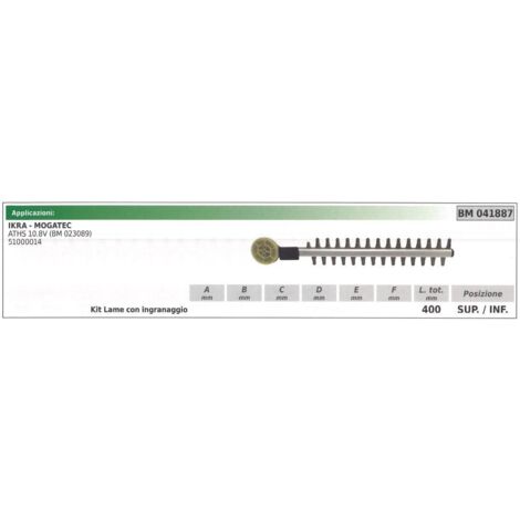 Kit lame inférieure / supérieure Taille-haie IKRA ATHS 10.8V 041887
