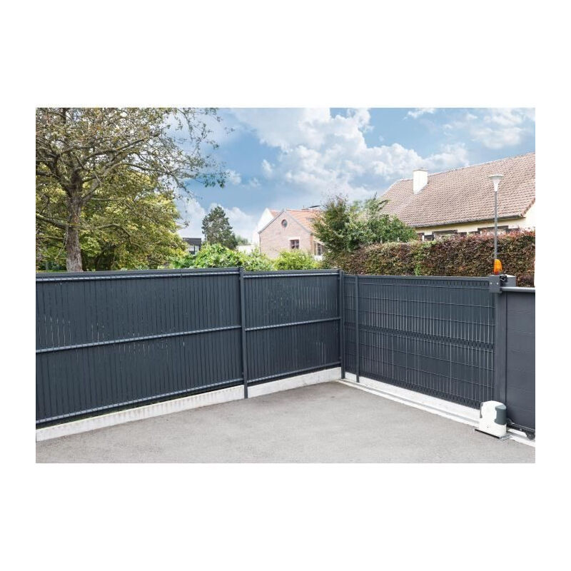 Kit lamelles brise-vue Nature pour panneau de clôture rigide - occultant 4/5 - 1,225 x 2,50 m - anthracite