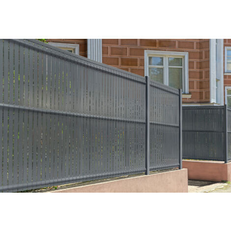 Kit lamelles occultantes PVC 4m CINTO H.150cm Gris