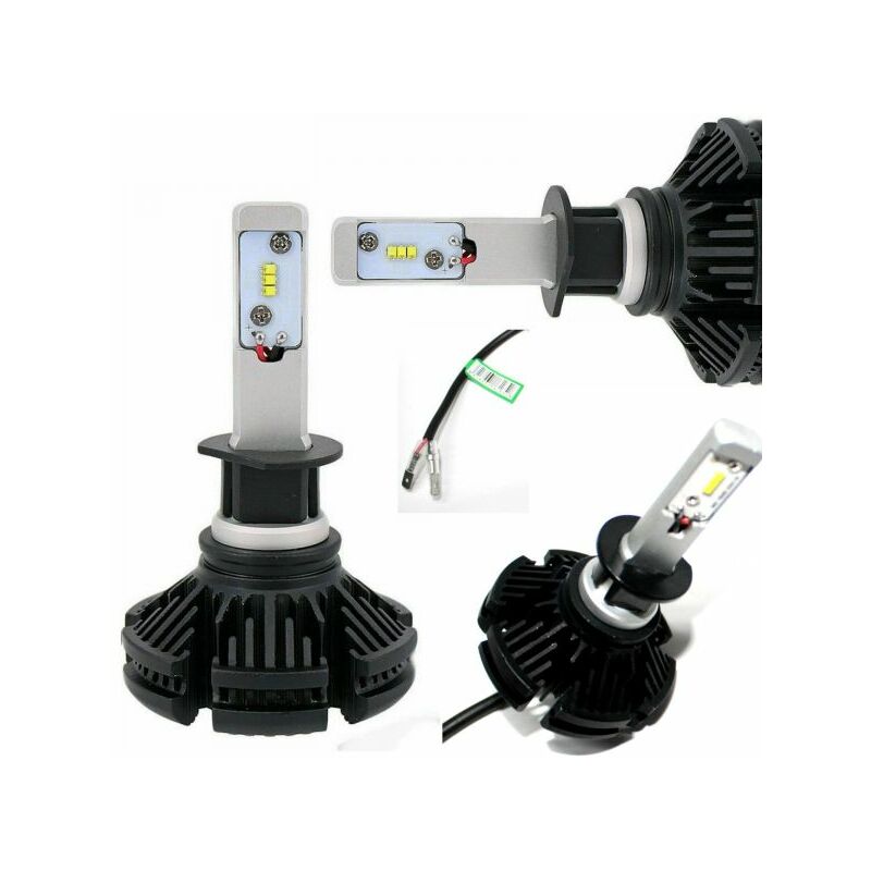 Image of Kit lampade led auto moto fari coppia H1 lampadine 60W luce bianca F3