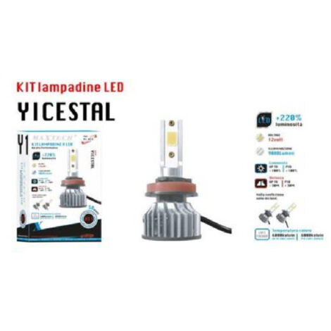 Kit Lampadine By Car H11 38w Light Fredda 6000k 12v 9000lm Maxtech Y1-h11