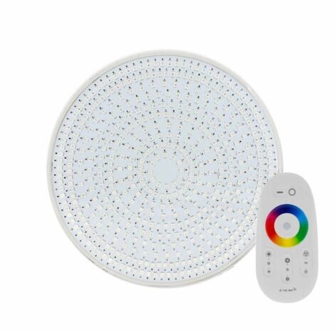 Kit Lámpara LED SLIM PAR56 para piscinas,  12V DC, IP68, 35W, RGB + mando, RGB