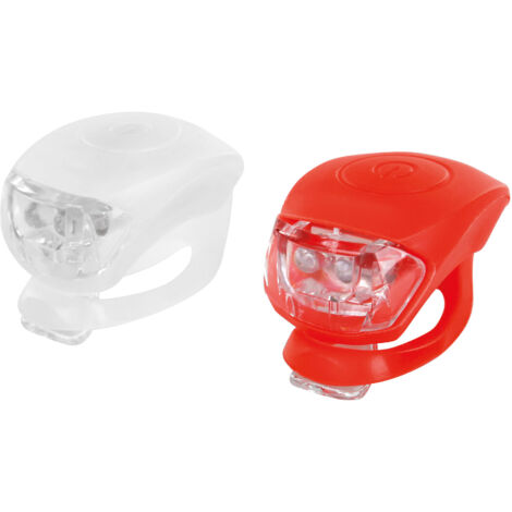 kit lampeggianti a led per bicicletta lampa anteriore e posteriore in silicone - 92043