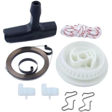 Kit lanceur avec poulie et cliquet pour débroussailleuse MS210 MS230 Démarrage facile Poignée ergonomique Corde et ressort inclus