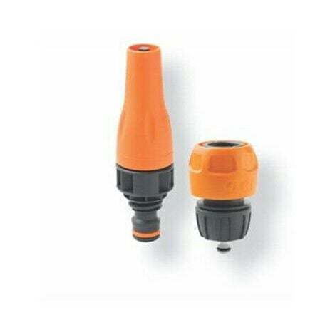 GF GARDEN Kit Lancia Giardino a Spruzzo + Portagomma Acquastop Acqua Pistola Giardino GF