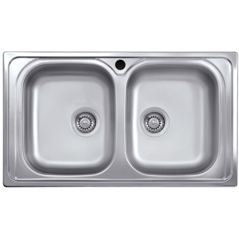 KIT LAVELLO ECO INCASSO 86X50 2 VASCHE- 1,0 pz
