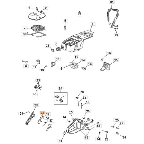 Kit levier d'accélérateur pour tronçonneuse ORIGINAL OLEOMAC 098000406