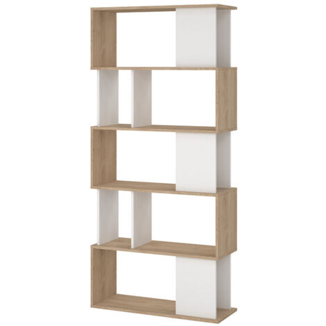 KIT LIBRERIA MAZE 80X29X173 QUERCIA/BIANCO- 1,0 pz