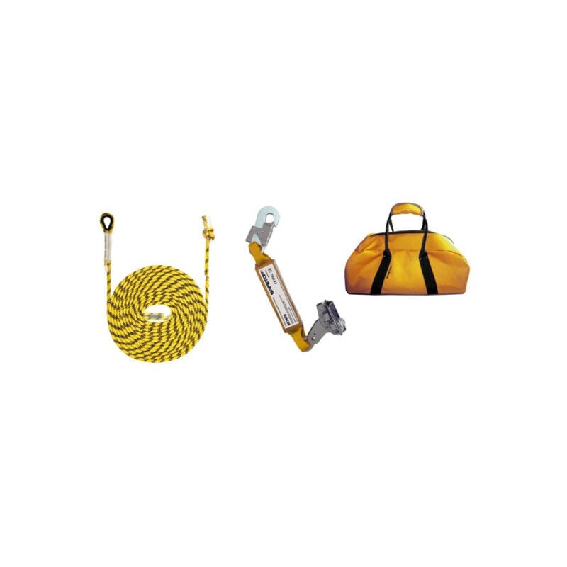 

Kit de línea de vida vertical en varias medidas con altochut y bolsa SAFETOP | Kit vertical 50 m
