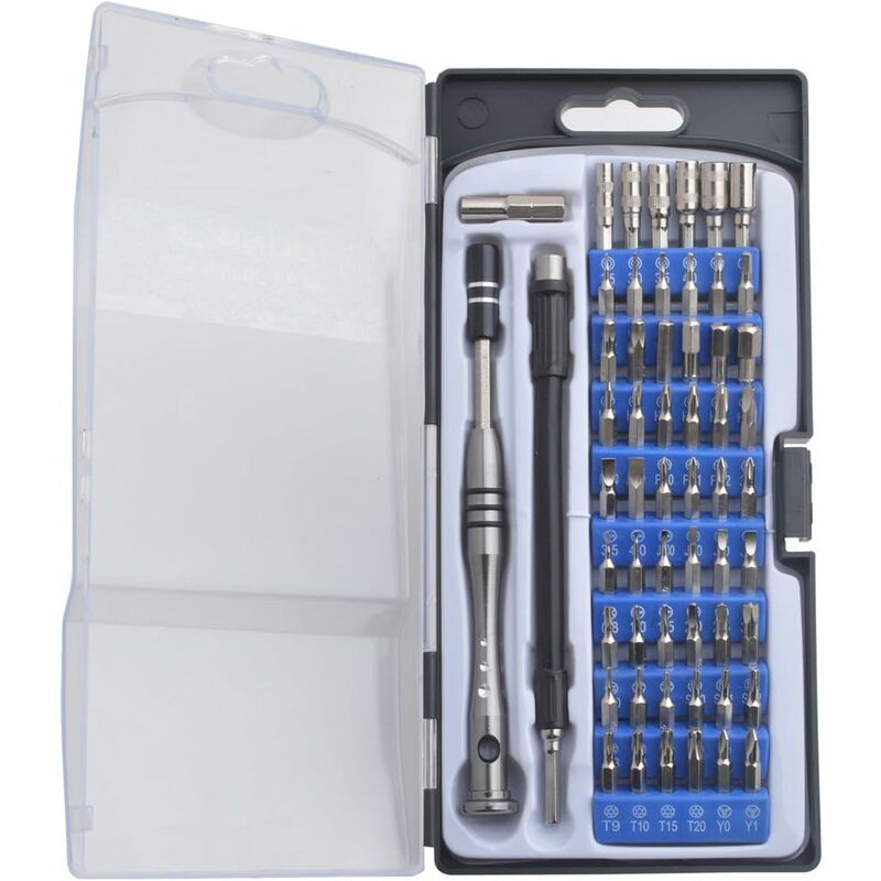 

Kit con 57 piezas Puntas de destornillador de precisión magnética Herramientas de reparación multifunción con 54 bits Ideal para computadoras