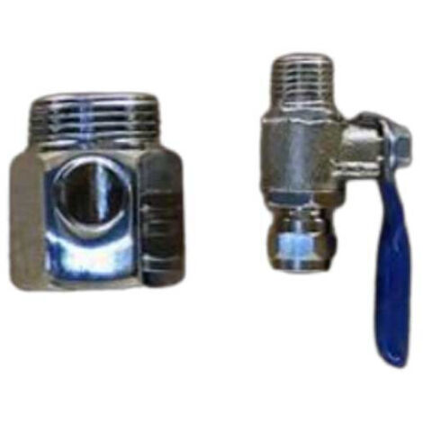 Kit Llave de Entrada 3/4” Metálica con Derivación 1/4” — T + Llave de Paso Ósmosis