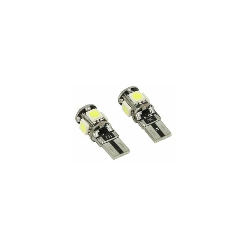 Image of Carall - 24V Lampada Led Canbus T10 W5W Colore Blu Luci Posizione Targa Per Camion Bus Barca 5 Smd 5050