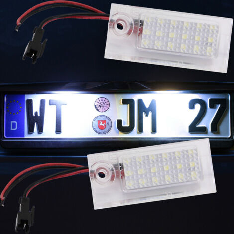 KIT LUCI TARGA A LED COMPATIBILE CON AUDI A6 BERLINA  TIPO C5  BJ 1997-2005, VETRO TRASPARENTE