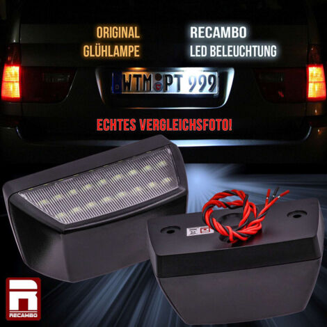 KIT LUCI TARGA A LED COMPATIBILE CON rimorchi , VETRO TRASPARENTE, 12-24 V