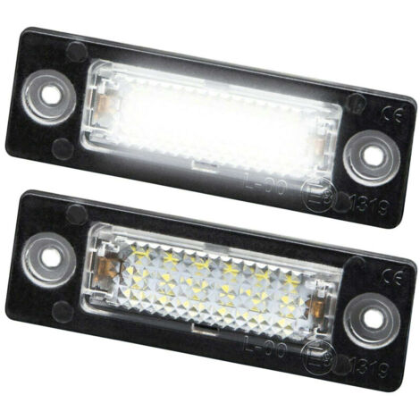 KIT LUCI TARGA A LED COMPATIBILE CON VW Caddy  Golf Plus  Jetta  Touran, VETRO TRASPARENTE