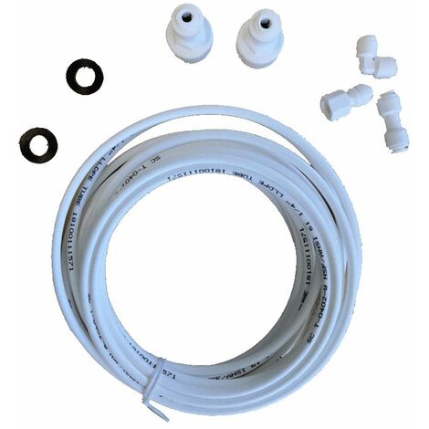 Kit lyre arrivee d'eau : tuyau (6m) + raccords UKT001 (484000008590, C00379990) Réfrigérateur, congélateur SMEG, WHIRLPOOL, AEG, ARISTON HOTPOINT, SAMSUNG, AMANA, IKEA WHIRLPOOL, ELECTROLUX, BAUKNECHT
