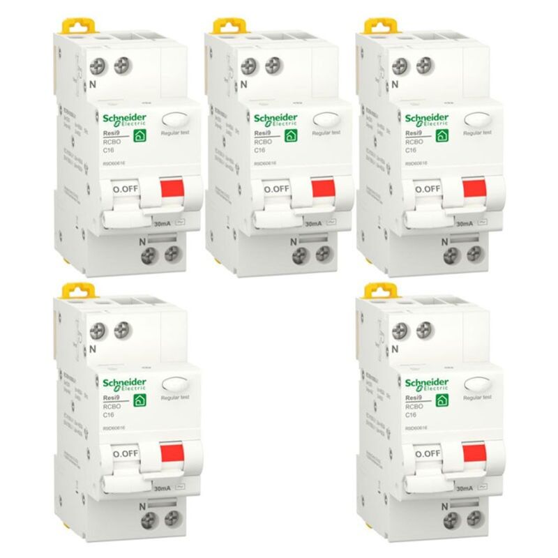 Kit magnétothermiques différentiels Schneider 16A 1P+N 30MA ac 4.5KA 2 modules R9D60616