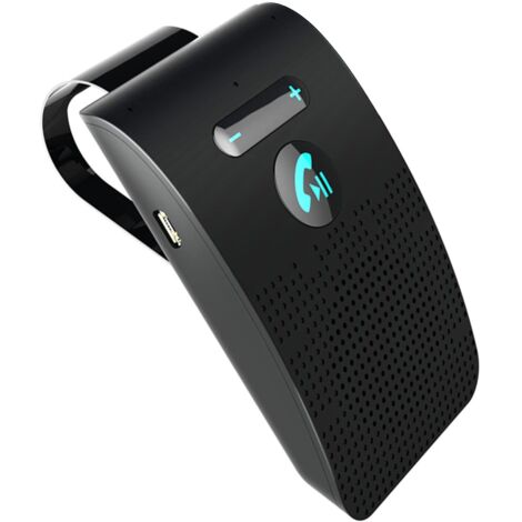 Kit mains libres Bluetooth pour téléphone, haut-parleur Bluetooth pour voiture à mise en marche automatique, assistant de navigation, visière de voiture, récepteur Bluetooth avec clip arrière, adaptat