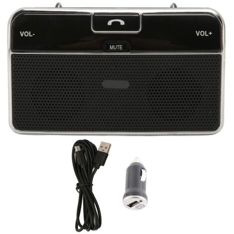 Kit mains libres Bluetooth pour voiture avec lecteur MP3 multifonction, reconnexion automatique et réduction du bruit, haut-parleur sans fil pour téléphone en voiture.