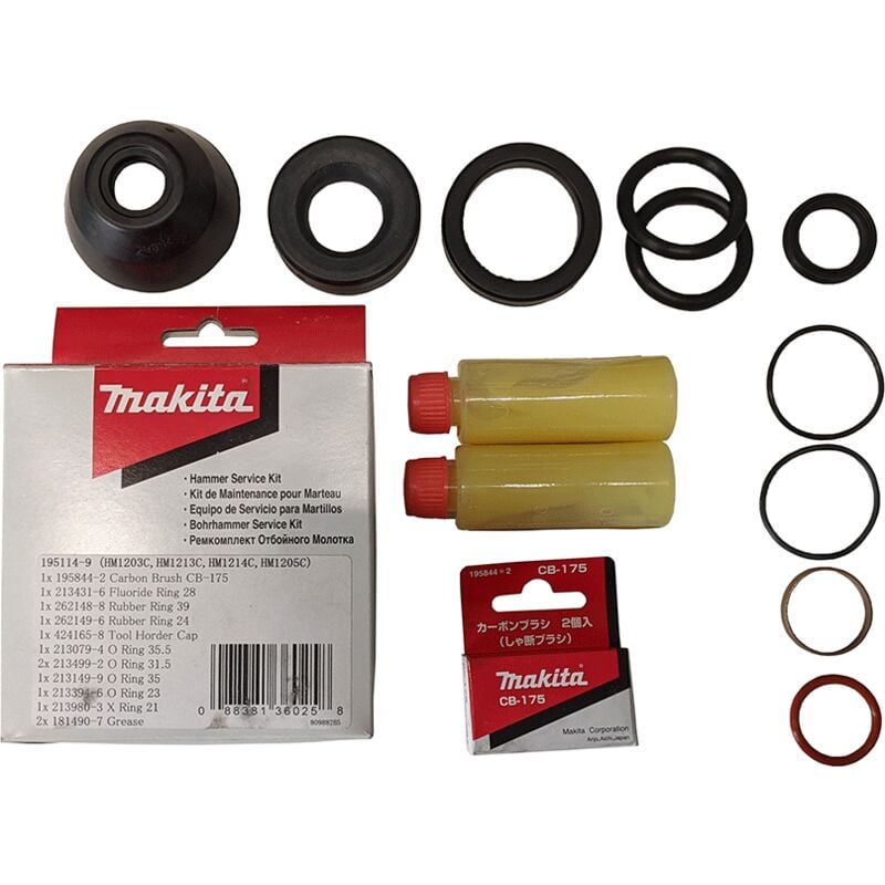 Kit D’entretien Pour Marteau De Démolition Makita Hm1203c/13c/14c/05c Cod. 195114-9