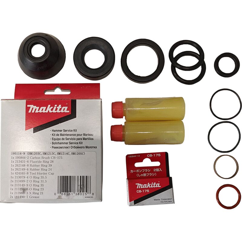 Kit D’entretien Pour Marteau De Démolition Makita Hm1203c13c14c05c Cod. 195114 9