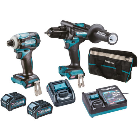 KIT MAKITA DK0114G201 : HP001G + TD001G + 2 BL4040 + DC40RA + ADP10 + BOLSA