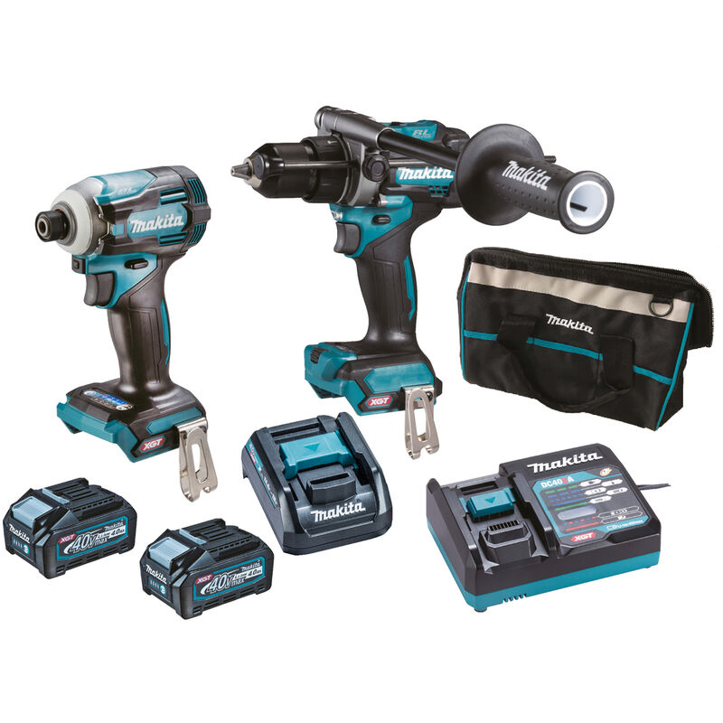 Image of Kit Makita Dk0114g201 : Hp001g + Td001g + 2 Bl4040 + Dc40ra + Adp10 + Sac