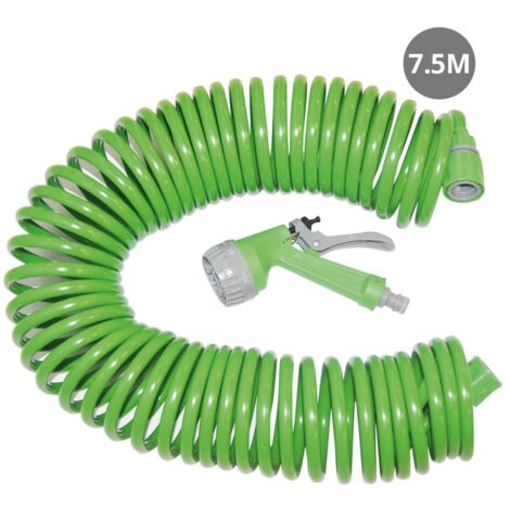 Kit manguera espiral 7,5M con pistola 7 funciones