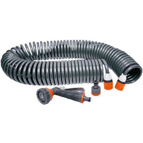 Kit manguera espiral 'riega facil' longitud total 15m edm