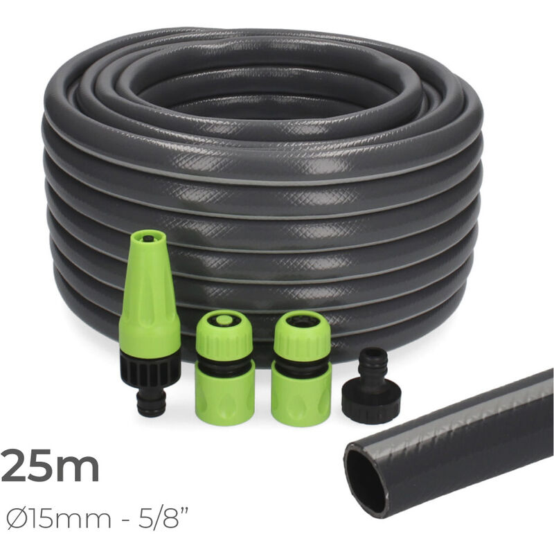 

EDM Kit manguera jardin pvc con acces. ecolight ø inter.15mm, ø exter. 20mm (5/8') rollo 25m edm