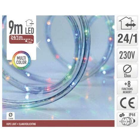 EHL Kit manguera luminosa 9 m microLED para exterior colores -