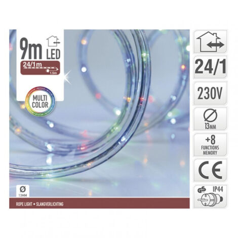 Kit manguera luminosa 9 m microLED para exterior colores - talla
