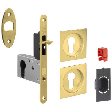 KIT MANIGLIE QUADRO PORTA SCORR C/CHIAVE EASY G500T ORO