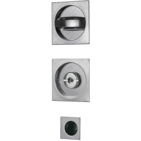 KIT MANIGLIE QUADRO PORTE SCORREVOLI C/NOTT CROMO- 1,0 pz