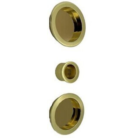 KIT MANIGLIE TONDO CIECO PORTE SCORREVOLI ORO