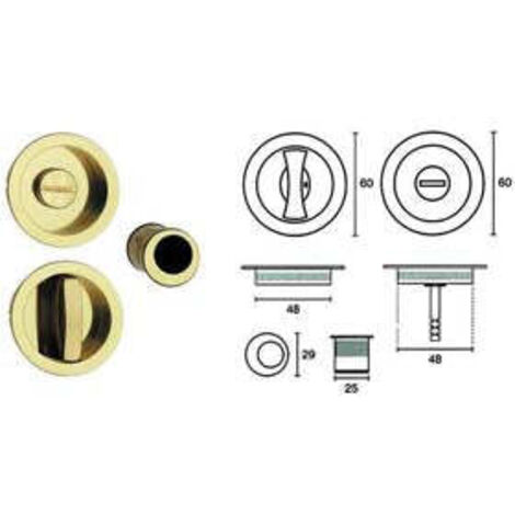 KIT MANIGLIE TONDO PORTA SCORR ORO