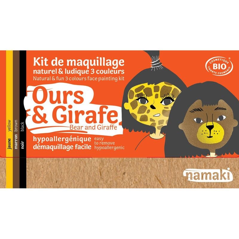 

Kit maquillaje oso y jirafa - Namaki
