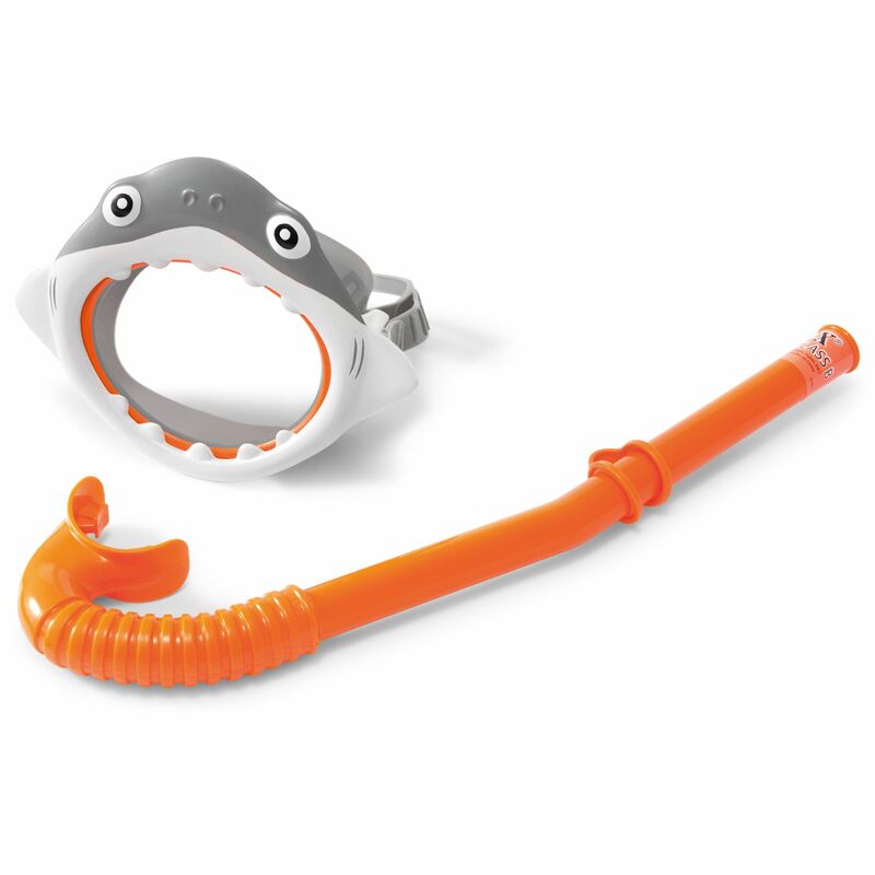 Kit masque et tuba enfant Requin Intex 3 à 8 ans - Orange