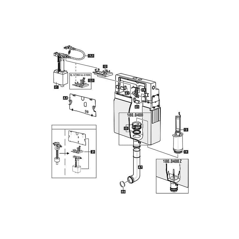 Schwab - Kit mecanisme wc pour modele 180.xxx
