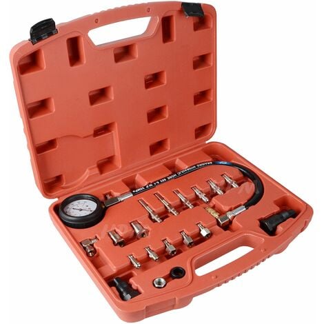 Kit Medidor de Presión de Cilindros de Compresión para Motores Diesel 0-1000PSI TU-15