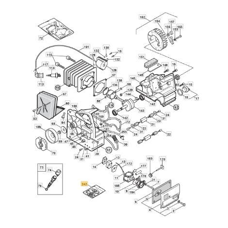 Kit membrane motosega modelli 350 CP510 ORIGINALE STIGA 8724090