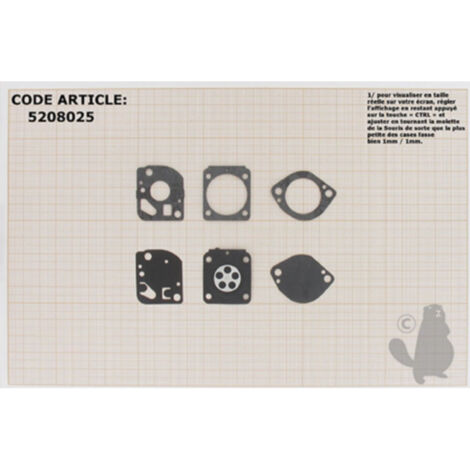 Kit Membranes Et Joints Carburateur Adaptable Stihl Modèles Fs100. Remplace Origine Zama Gnd-95.