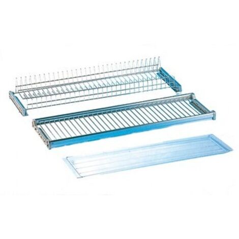 kit mensola colapiatti acciaio cromato regolabile 76 cm con supporti